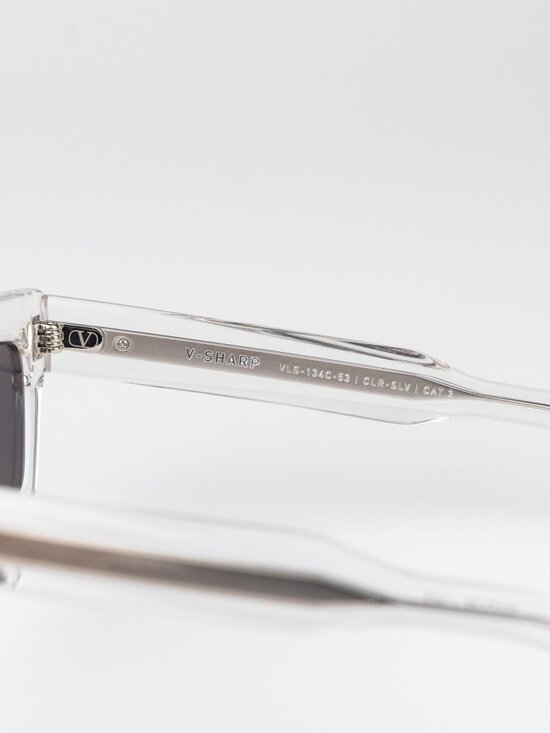 Valentino Women Sunglasses Transparent Grey Rectangle V-SHARP VLS-134 C main image 4